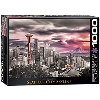 【中古】【輸入品 未使用】ジグソーパズル 1000ピース ユーログラフィックス Seattle City Skyline 6000-0660