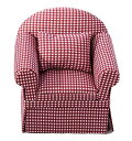 【中古】【輸入品・未使用】(Red Check) - Miniature Dollhouse Sofa Arm Chair - Dolls House Furn...