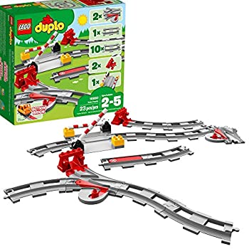 yÁzyAiEgpzLEGO DUPLO Town Train Tracks 10882 Building Kit (23 Piece) Multicolor