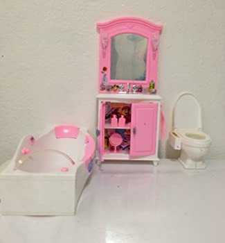 yÁzyAiEgpzBarbie Size Dollhouse Furniture- Bath Room with Bath Tub