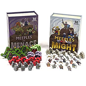 【中古】【輸入品・未使用】Meeples of Might & Menace - 60カラフル、英雄の16mm ミニチュアアクセサリーポーン 卓上ロールプレイングRPGとタクティカル戦略ボードゲーム