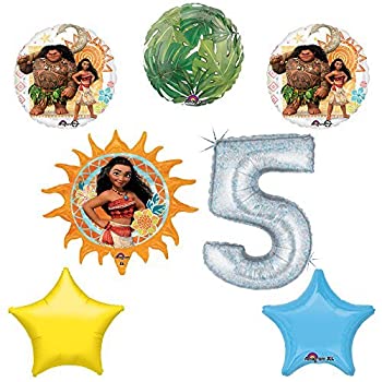 【中古】【輸入品・未使用未開封】Disney Moana 5th Holographic Birthday Party Balloon Supplies Decoration Kit
