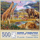 【中古】【輸入品・未使用】Bits and Pieces ? サバンナ動物500ピースジグソーパズル 大人用 ? 各パズルのサイズは18インチ x 24インチ ? 500ピースジグソー アーティストJa