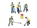 【中古】【輸入品・未使用】Lionel 683171 Mow Workers フィギュアパック Oゲージ レッド イエロー ブルー グリーン ブラウン ブラック(3)