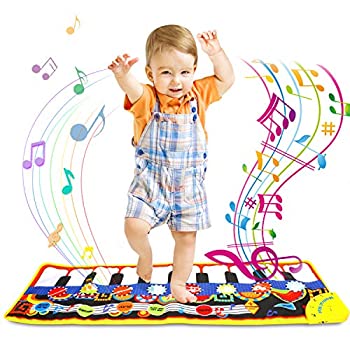 【中古】【輸入品・未使用未開封】ONME ピアノマット ソフト ベビー 早期教育 ポータブル 音楽 ピアノ キーボードカーペット 安全な電子キーボードプレイブランケット カラフルな