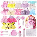 【中古】【輸入品・未使用】12インチ/13インチ/14インチ/15インチのビティ・ベビー・アライブ人形にフィットする人形用服 おむつ 360°縫製ドレス アメリ...
