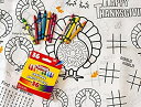 【中古】【輸入品 未使用】Kids 039 Colouring an Activity Thanksgiving Tablecloth Bundle - 2 Items: 1 Paper Tablecover 1 Box of Crayons