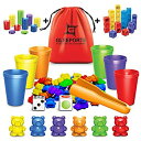yÁzyAiEgpzColourful Counting Bears With Coordinated Sorting Cups Montessori Sorting And Counting Toy Educational For Toddlers And Children (67 Pc