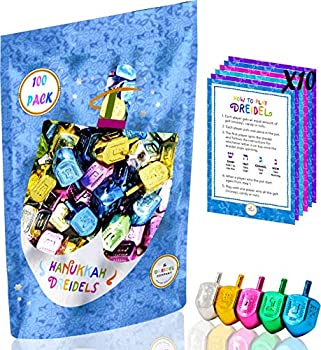 本店は 輸入品 未使用未開封 Hanukkah Dreidels メタリックマルチカラードライデル 英語の翻訳付き 10枚のdreidelゲーム説明書 100パック 驚きの安さ Www Nac Homelibya Com