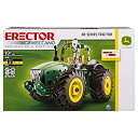 【中古】【輸入品・未使用】Meccano Erector John Deere 8R トラクター組み立てキット 作業ホイール付き STEMエンジニアリング教育玩具 対象年齢10歳以上