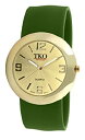 【中古】【輸入品・未使用】TKO ORLOGI Women 's tk614-ggr Gold Slap Metal Green Watch