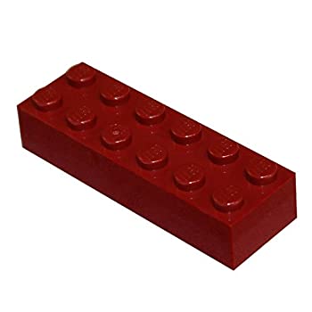 yÁzyAiEgpzLEGO parts and pieces : 2?x 6K a. 100 Pieces 2456-Dark Red-100