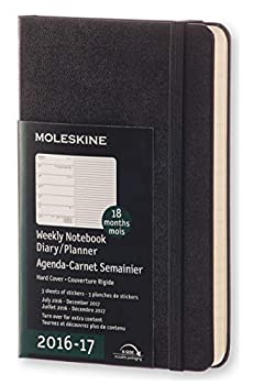 楽天アトリエ絵利奈【中古】【輸入品・未使用】Moleskine 2016-2017 Weekly Notebook 18M Pocket Black Hard Cover （3.5 x 5.5）