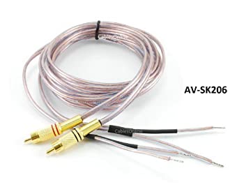 【中古】【輸入品・未使用】CablesOnline 6フィート 18-AWG スピーカーワイヤー ペアケーブル デュアルRCAオスプラグ付き (AV-SK206)
