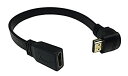 【中古】【輸入品・未使用】LEMENG 1フィート フラットスリム 高速HDMI延長ケーブル Aメスから90度上角度Aオスケーブル(2)