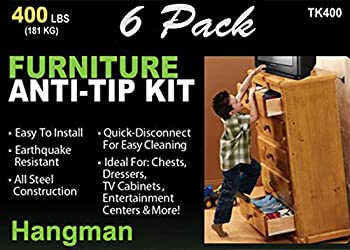 【中古】【輸入品・未使用】(6 Pack) - Hangman Anti-Tip Kit to Prevent Furniture Falling-Steel (TK-400-6)