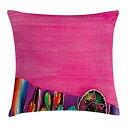 【中古】【輸入品・未使用】Mexicanスロー枕クッションカバーby Ambesonne、ビューのFolkloric Serape Blanket Charro...