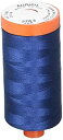 【中古】【輸入品・未使用】Aurifil Mako コットン糸 無地 50wt 1422ヤード ミディアム デルフトブルー