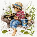 【中古】【輸入品・未使用】Let’s go Fishing(クロスステッチキット)