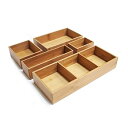 【中古】【輸入品・未使用未開封】Seville Classics Bamboo Drawer Organizer Boxes by Seville Classics