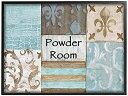 【中古】【輸入品・未使用】The Stupell Home Decor Collection Fleur De Lis パウダー ルームブルー、ブラウン、ベージ...