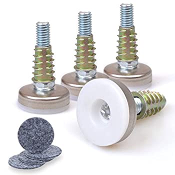 【中古】【輸入品・未使用】家具レベリングフット 家具固定足 家具足 調節可能 取り付けねじ径3/8-16イ..