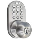 【中古】【輸入品 未使用】MiLocks TKK-02SN Digital Door Knob Lock with Electronic Keypad for Interior Doors Satin Nickel by MiLocks