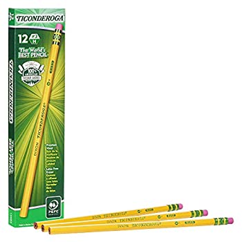 【中古】【輸入品 未使用】Dixon Ticonderoga Wood-Cased 3 H Pencils Box of 12 Yellow (13883)