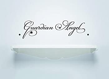 【中古】【輸入品・未使用】Design with Vinyl Moti 2487 3 Decal - Peel & Stick Wall Sticker : Guardian Angel Quote Color: Black Size 16 Inches x 40 Inches by Desig