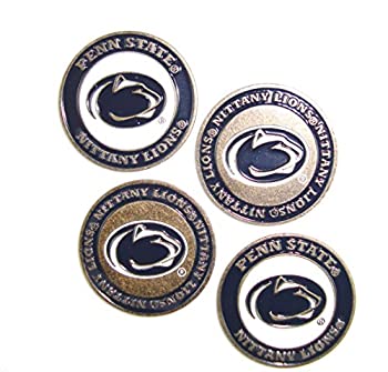 【中古】【輸入品・未使用】Penn State Nittany Lions両面ゴルフボールマーカー( Set of 4?)