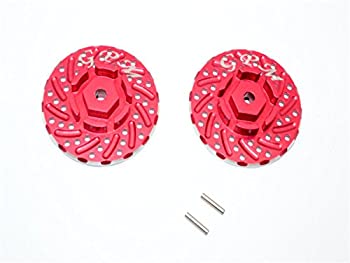 【中古】【輸入品 未使用】RCスペアパーツ Axial SCX10 II Tuning Teile (AX90046 AX90047) Aluminum Front/Rear Wheel Hex Claw 3mm With Brake Disk - 2Pcs Red