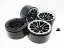 šۡ͢ʡ̤ѡALIENTAC Black & Silver 4.8cm Alloy Wheel Rim Set for 1/10 RC Crawler SCX10 CC01 - 4PCs