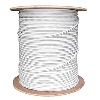 【中古】【輸入品・未使用】RG59 Siamese Solid Coaxial Cable + 18/2 (18AWG 2C) Power White 500 ft ..