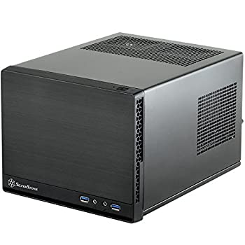 【中古】【輸入品・未使用】SilverStone Technology ウルトラコンパクト Mini-ITX コンピューターケース ソリッドフロントパネル付き ブラック (SST-SG13B-Q-USA)