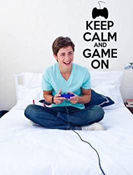 【ポイントアップ中！】【中古】【輸入品・未使用未開封】' Keep Calm and Game On '???Teenager/Gamer/子供部屋壁ステッカー(Large : 6。。。