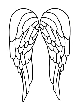 Distinctive Designs メタルウォール彫刻 メタルワイヤアート 天使の羽 壁彫刻 25インチ One Size ブラック 34092