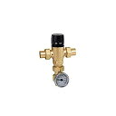 【中古】【輸入品・未使用】Caleffi 521519AC Mixing Cal 3-Way Thermo Mixing Valve with checks Low-Lead Brass with Adaptor by Caleffi