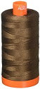 【中古】【輸入品・未使用】Aurifil Mako コットン糸 無地 50wt 1422ヤード ミディアムバーク