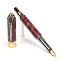 【中古】【輸入品・未使用】Art Deco万年筆???ブラックチタニウムand 22?ktゴールド???レッドメープルBurl(3)
