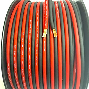 【中古】【輸入品・未使用】200フィート True 10ゲージ AWG CCA スピーカーワイヤー レッド/ブラック カーホームオーディオ