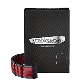 【中古】【輸入品・未使用】CableMod PRO ModMesh CシリーズRMI&RMx(Black Label)ケーブルキット- カーボン/レッド [CM-PCSR-FKIT-NKCR-R]