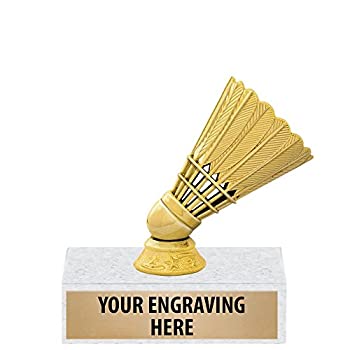 【中古】【輸入品 未使用】クラウンAwardsバドミントンTrophies 6 ゴールドバドミントンShuttlecock Trophy Prime