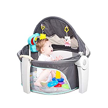 【中古】【輸入品・未使用未開封】Dporticus トラベル幼児用ベッド折りたたみ式ポータブルベビーアクティビティセンター ベビーベッド、プレイペン、ゲームルームの組み合わせ