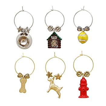 【中古】【輸入品 未使用】Wine Things WT-1471P A Dog Life Wine Charms Painted by Wine Things