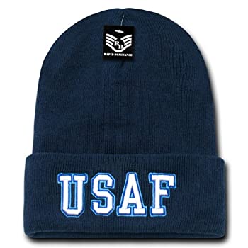 【中古】【輸入品・未使用】Rapid Dominance S81-AIR-TXT Military Long Beanies, Air Force Text