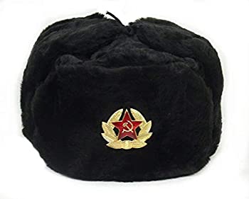 【中古】【輸入品 未使用】Hat Russian Ushanka Black-62 Soviet Army soldier