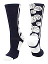 【中古】【輸入品・未使用】MadSportsStuff クレイジー バスケットボール ロゴ クルーソックス (複数色) M ブルー