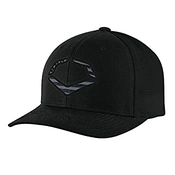 【中古】【輸入品・未使用】EvoShield USA ロゴ フレックスフィット 帽子 ブラック Lサ