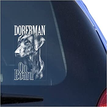 【中古】【輸入品・未使用】ドーベルマン クリアビニール製窓用シール ピンシェル