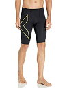 【中古】【輸入品・未使用】2XU MCS RUN COMPRESSION TIGHTS - G3 ランニング コンプレッションタイツ ブラック/ゴールドRF(B...